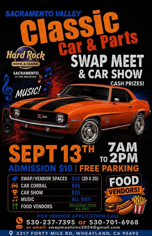 Sacramento Valley Classic Car & Parts Swap Meet & Car Show