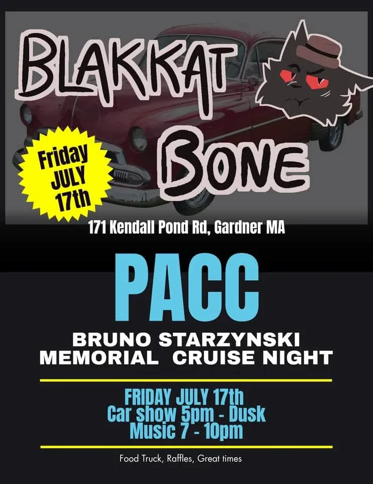 Blakkat Bone at the PACC Cruise Night Music 7-10pm