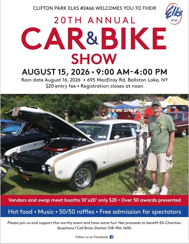 20th Annual Clifton Park Elks Car Show
