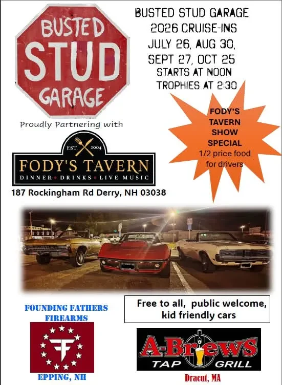 Busted Stud Garage 2026 Cruise-Ins