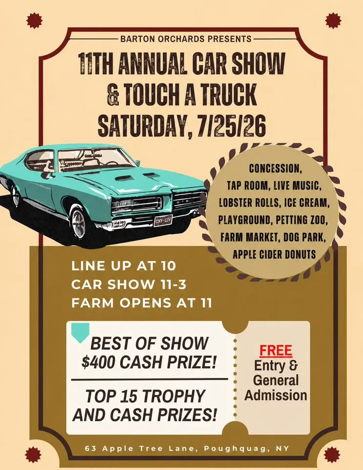 11th Annual Car Show & Touch-a-Truck - FREE Entry