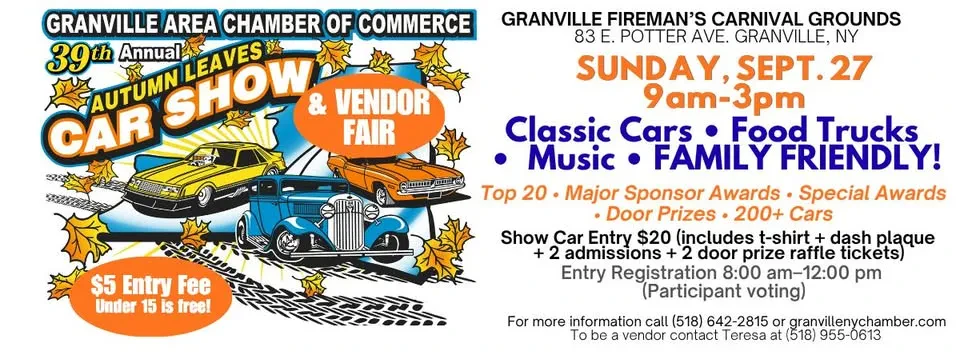 Granville Area Chamber 39th Annual Autumn Leaves Car Show