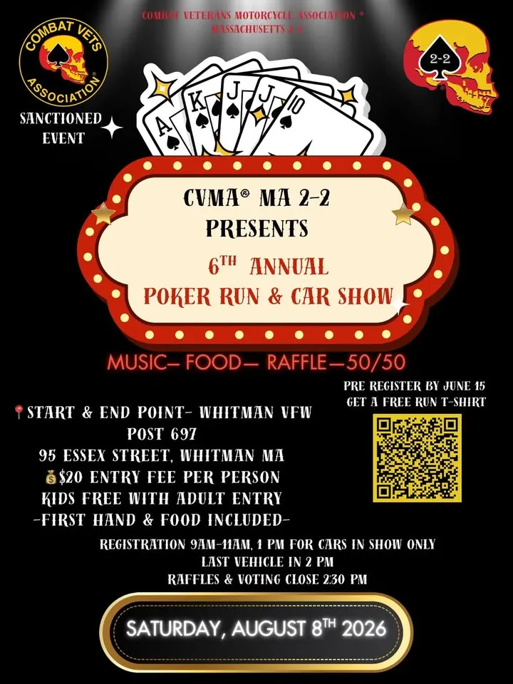CVMA MA 2-2 6th Annual Poker Run & Car Show