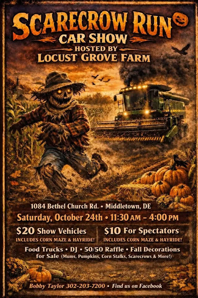 Scarecrow run car show