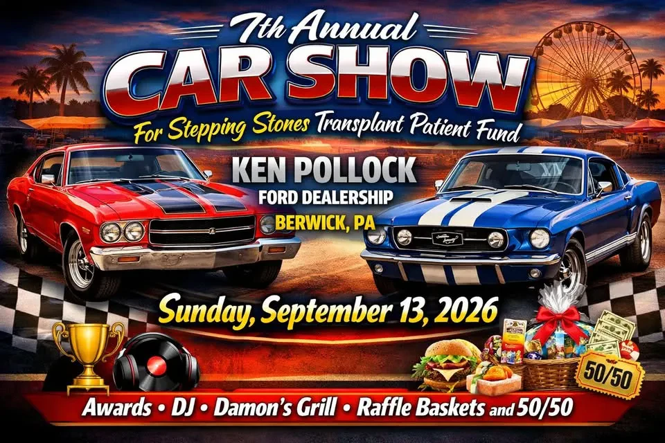 7th Annual Car Show For Stepping Stones Transplant Patient Fund