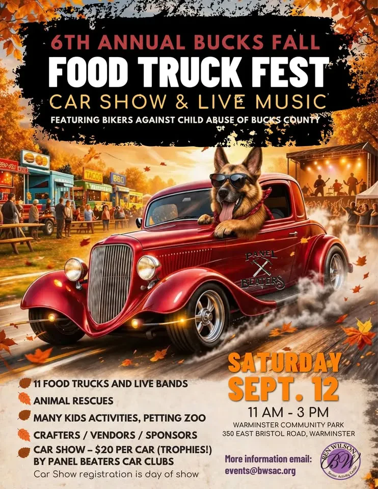 6th Annual Bucks Fall Food Truck Fest , Car Show & Live Music