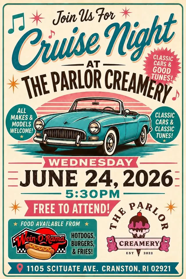 Cruise Night - June 24 @ The Parlor Creamery