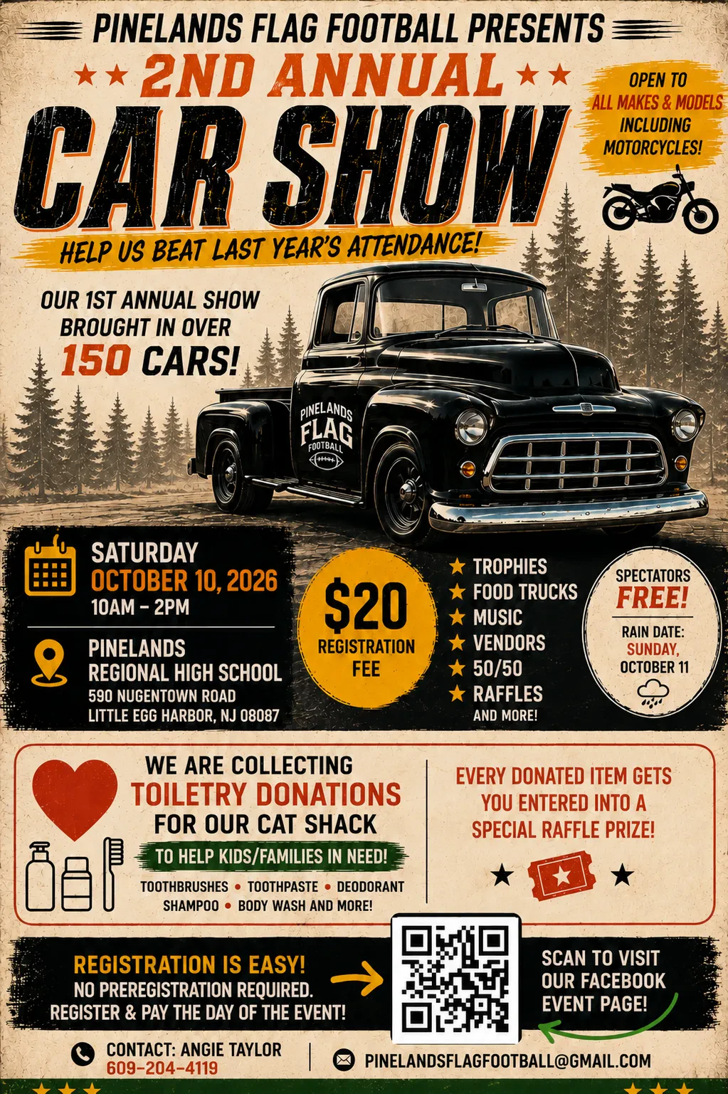 Pinelands Flag Football Presents 2nd Annual Car Show