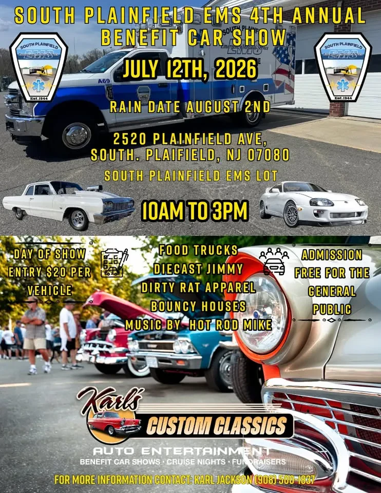 South Plainfield EMS 4TH Annual Benefit Car Show