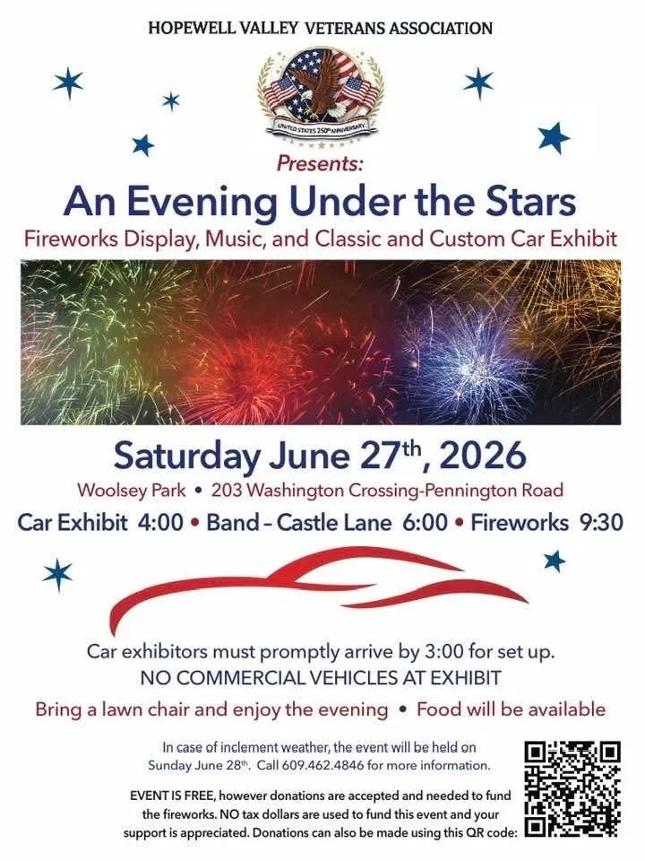 HVVA Annual Independence Day Fireworks, Band and Car Show! Happy 250th America!!