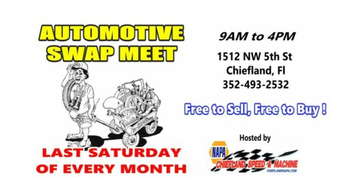 Automotive Swap Meet Chiefland Speed & Machine Cars and Coffee Events