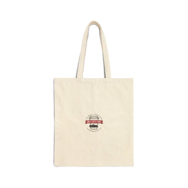 Cars And Coffee Events Cotton Canvas Tote Bag w/Logo - Image 2