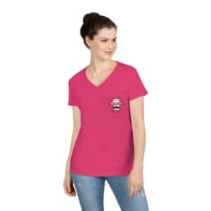 Cars And Coffee Events Ladies' Logo V-Neck T-Shirt